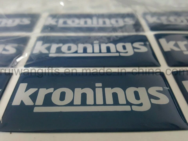 Custom 3D Epoxy Resin Dome Sticker with Logo Printed