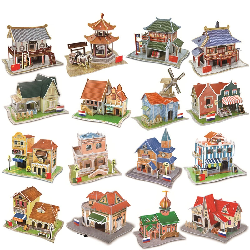 Kids Construction Famous National Building Architecture Model Kit Game Educational Toys 3D Puzzles DIY Games 3D Stadium Jigsaw Puzzle