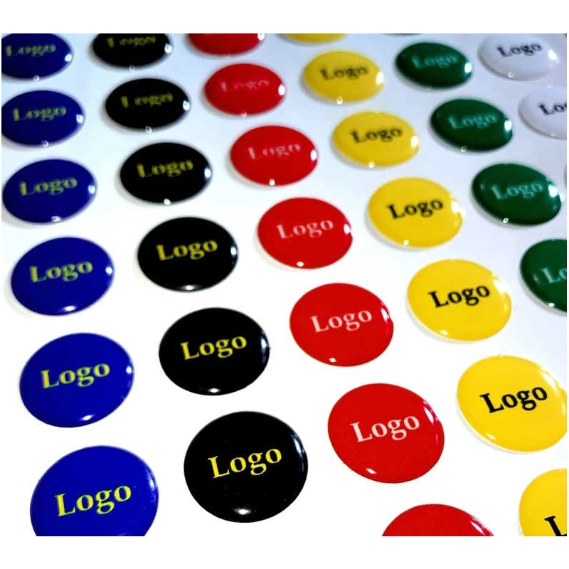 Custom Made PU Coated Car Logo Polyurethane Transparent Gel Crystal 3D Clear Epoxy Dome Label Sticker