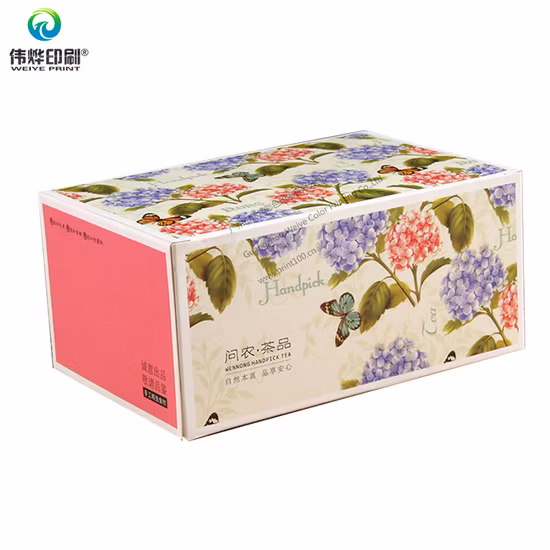 Boîte d'emballage de thé d'impression de papier de conception colorée personnalisée